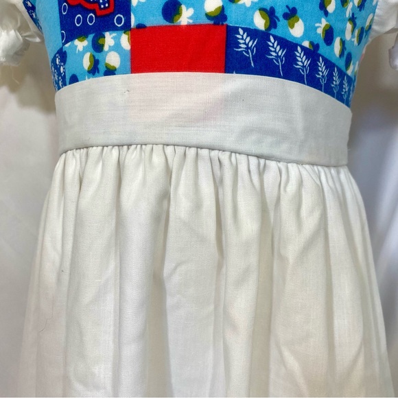 Vintage Nannette 70’s Patchwork Print Maxi Dress 4T Chicken Hippie Boho - Picture 5 of 12